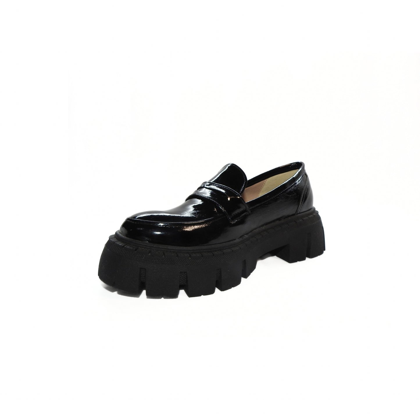 Shiny Solid Loafers