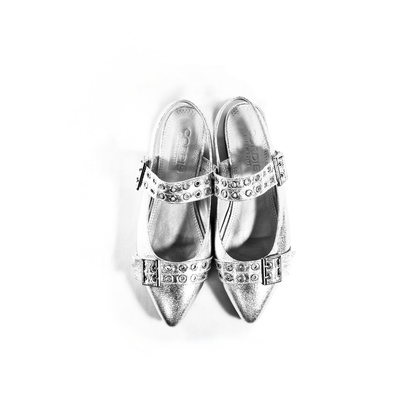 Silver Studded Buckle Sandals