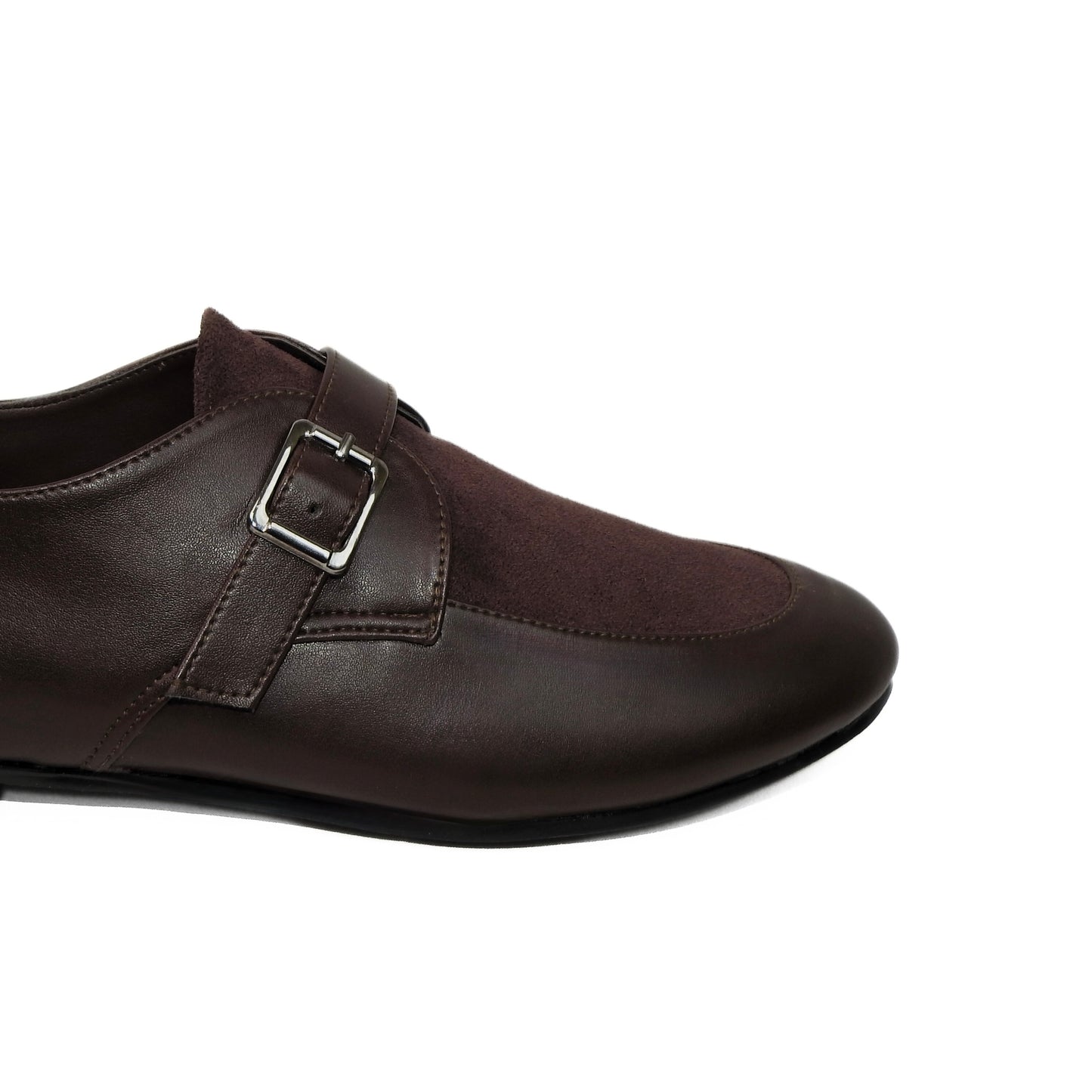 Single Buckle Loafers- Dark Brown