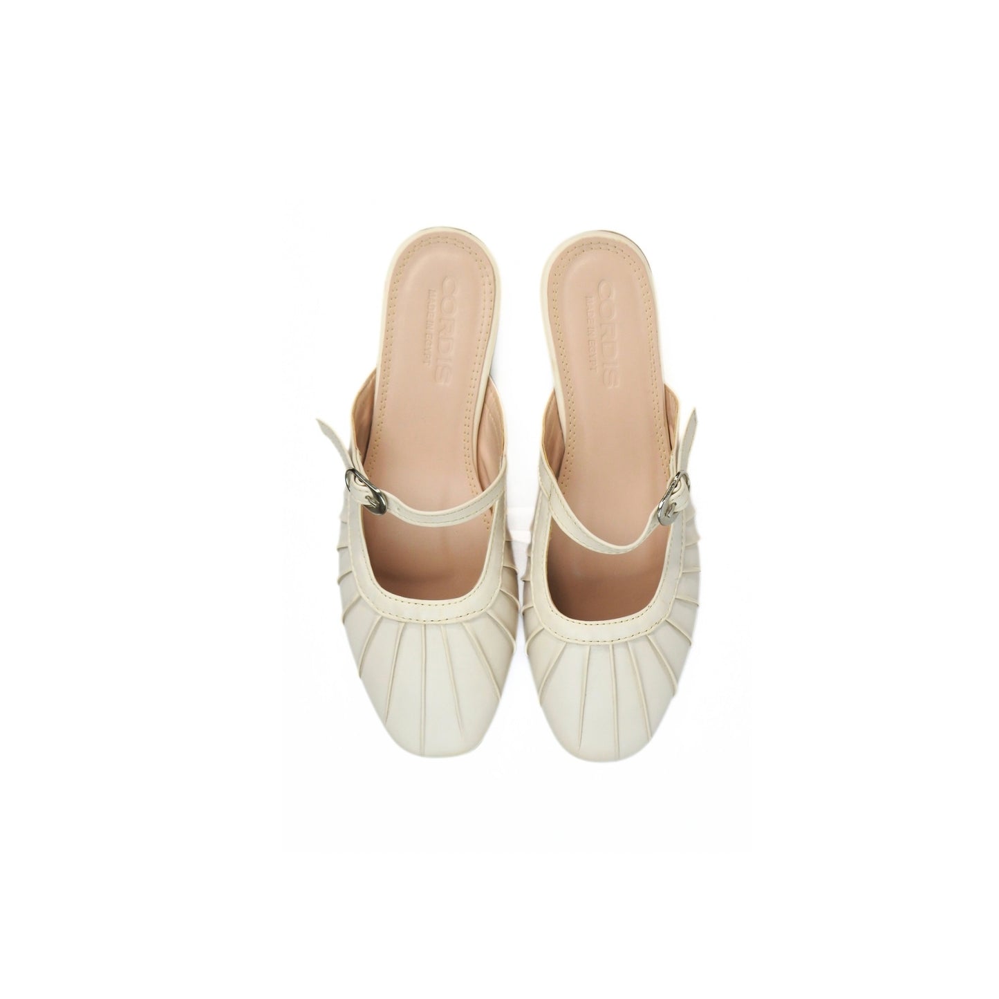 Pleated Mule - Beige