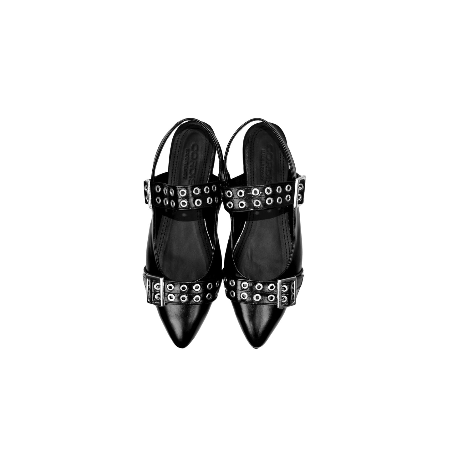 Black Studded Buckle Sandals