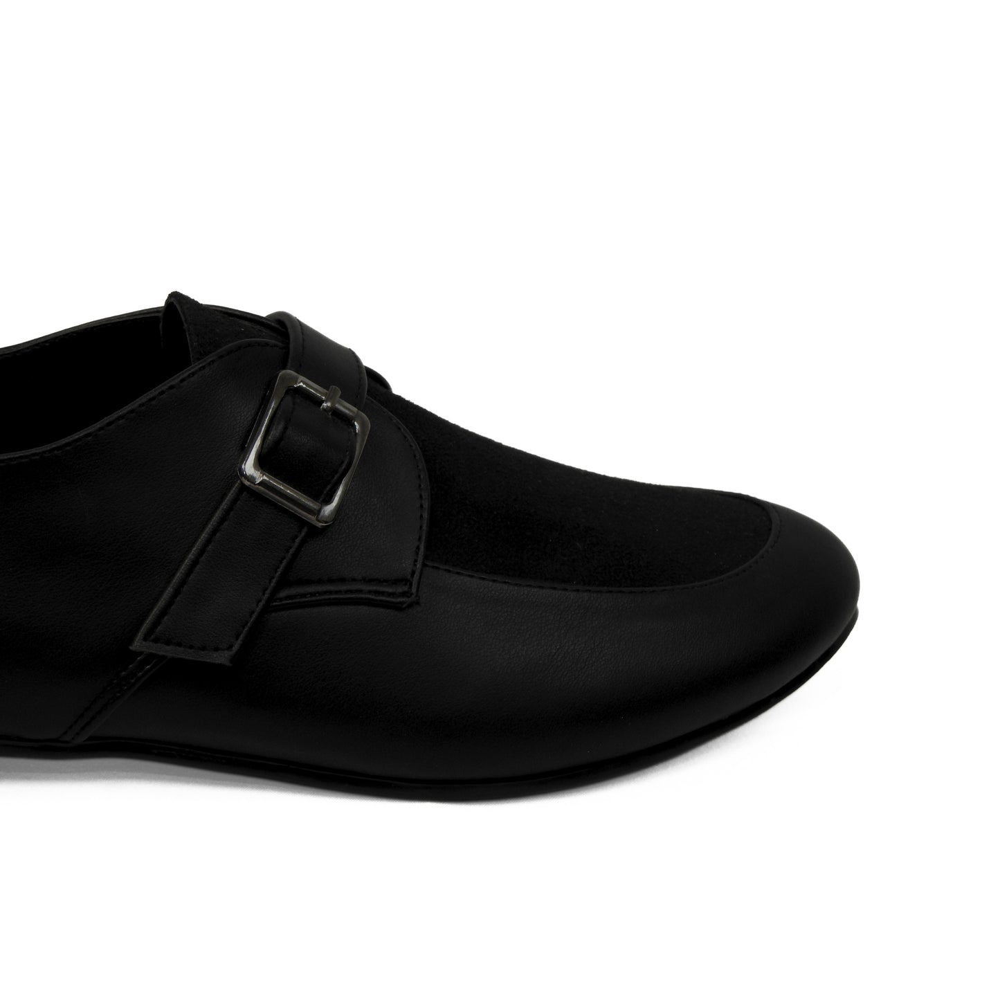 Single Buckle Loafers - Black