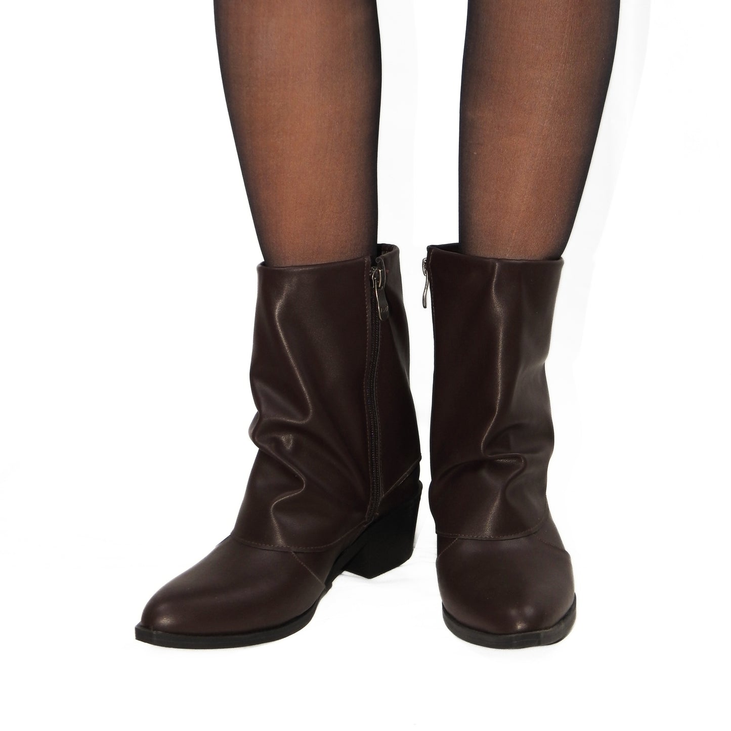 Mini Slouchy Boots - Dark Brown