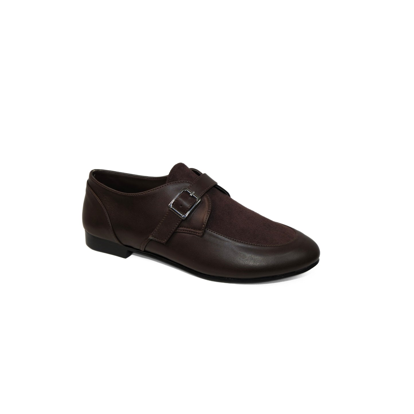 Single Buckle Loafers- Dark Brown
