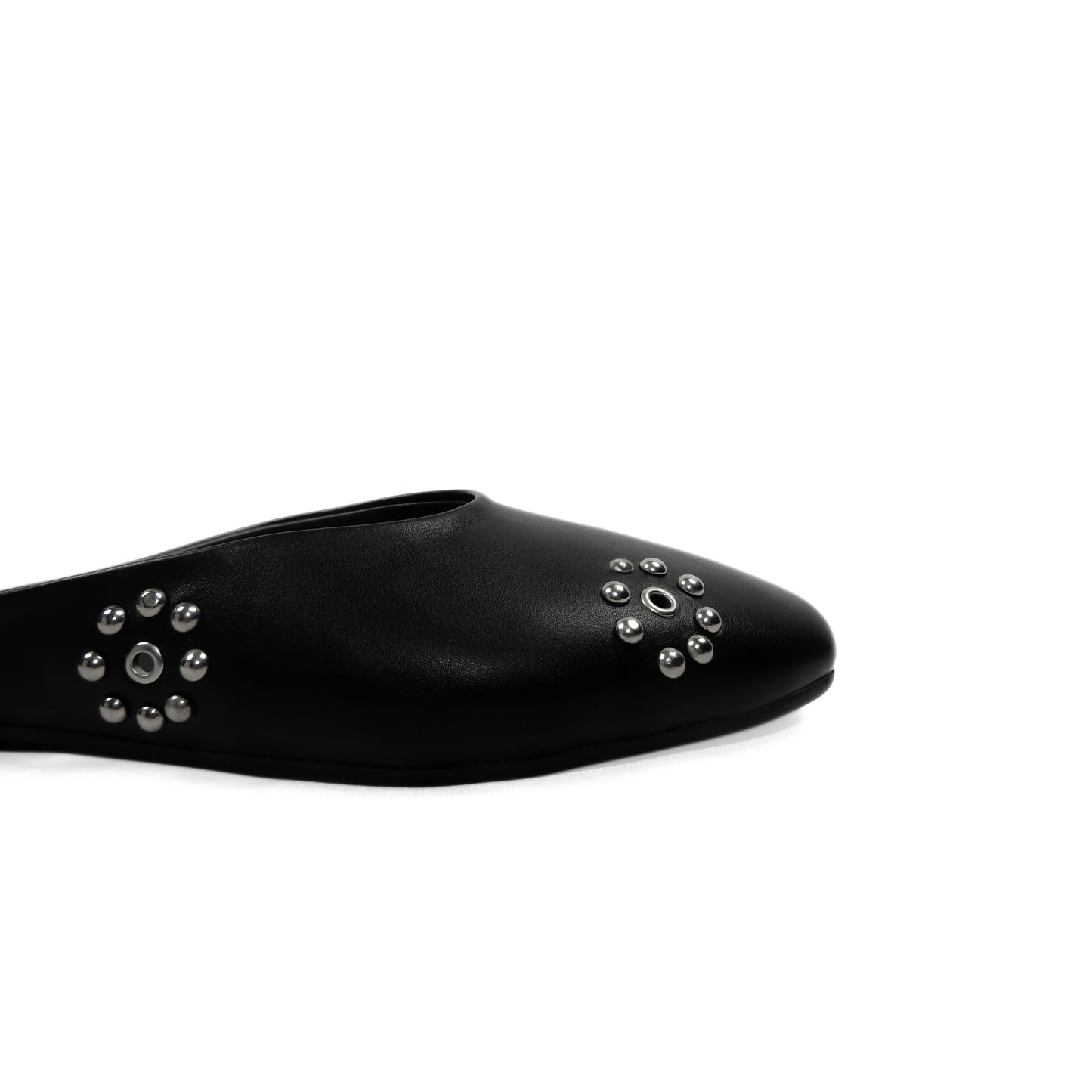 Dome Stud Mules - Black