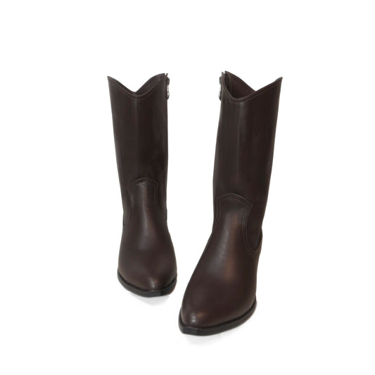 Western Boots - Dark Brown