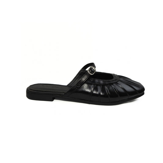 Pleated Mule - Black