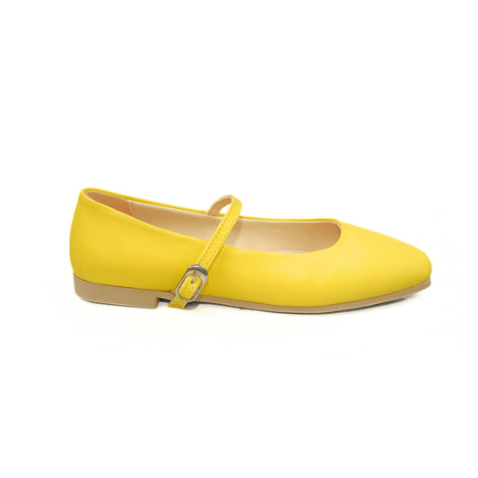 Pastel Pop Flats - Butter Yellow