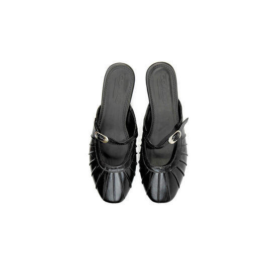 Pleated Mule - Black