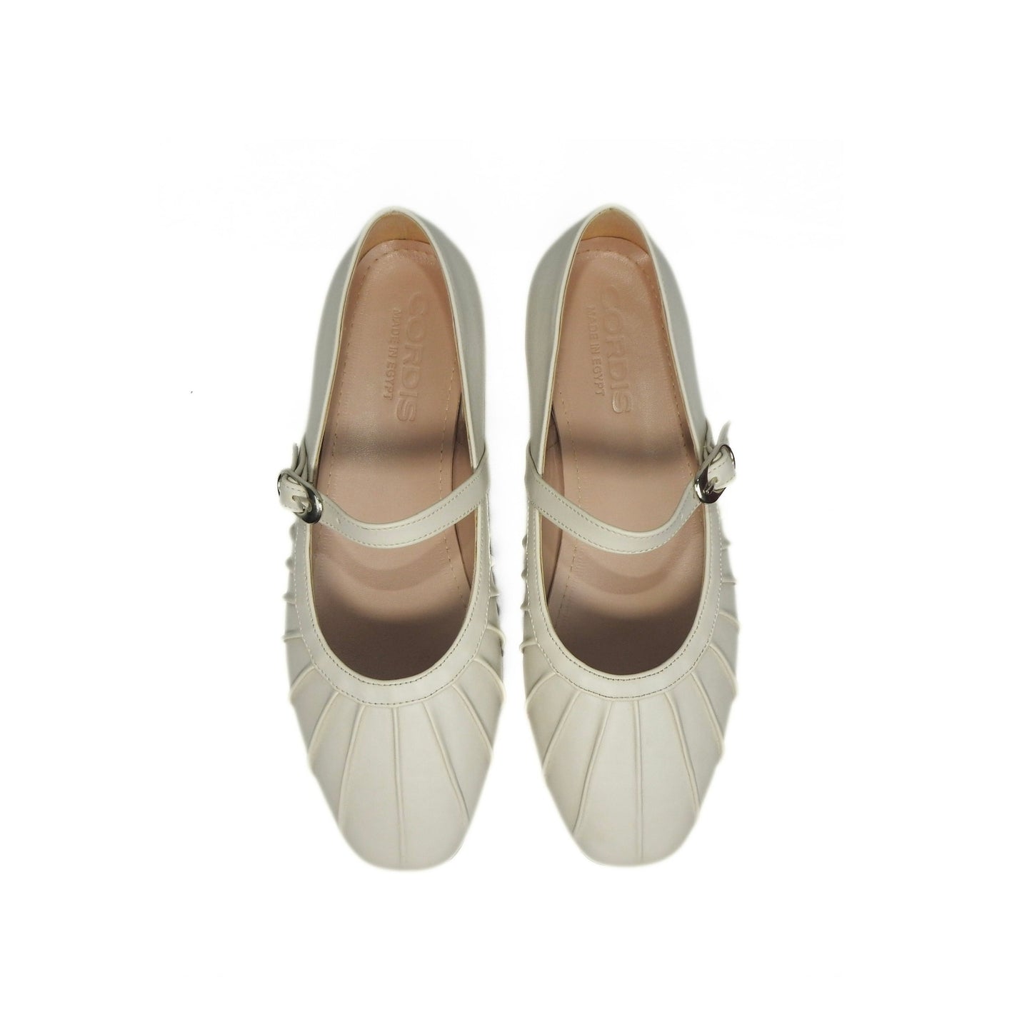 Pleated Flats - Beige