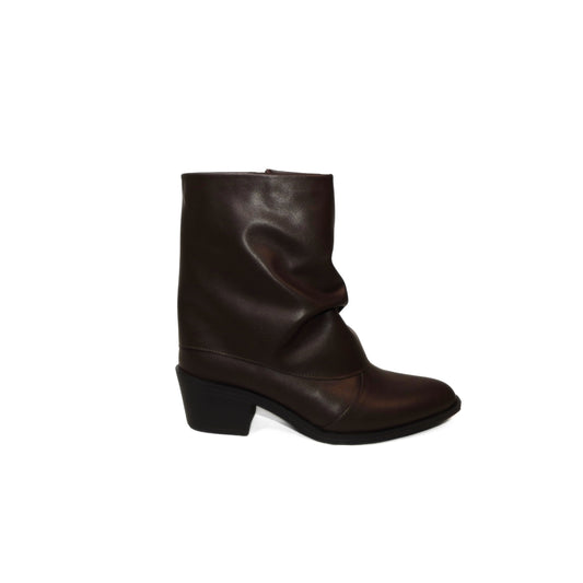 Mini Slouchy Boots - Dark Brown