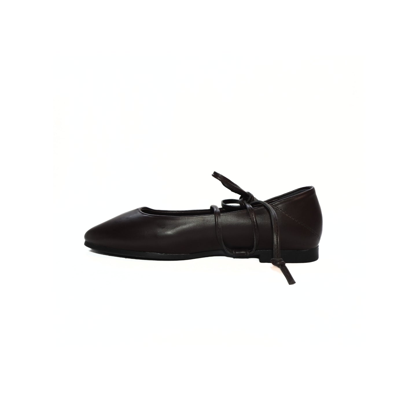 Dark brown Ribbon Flats