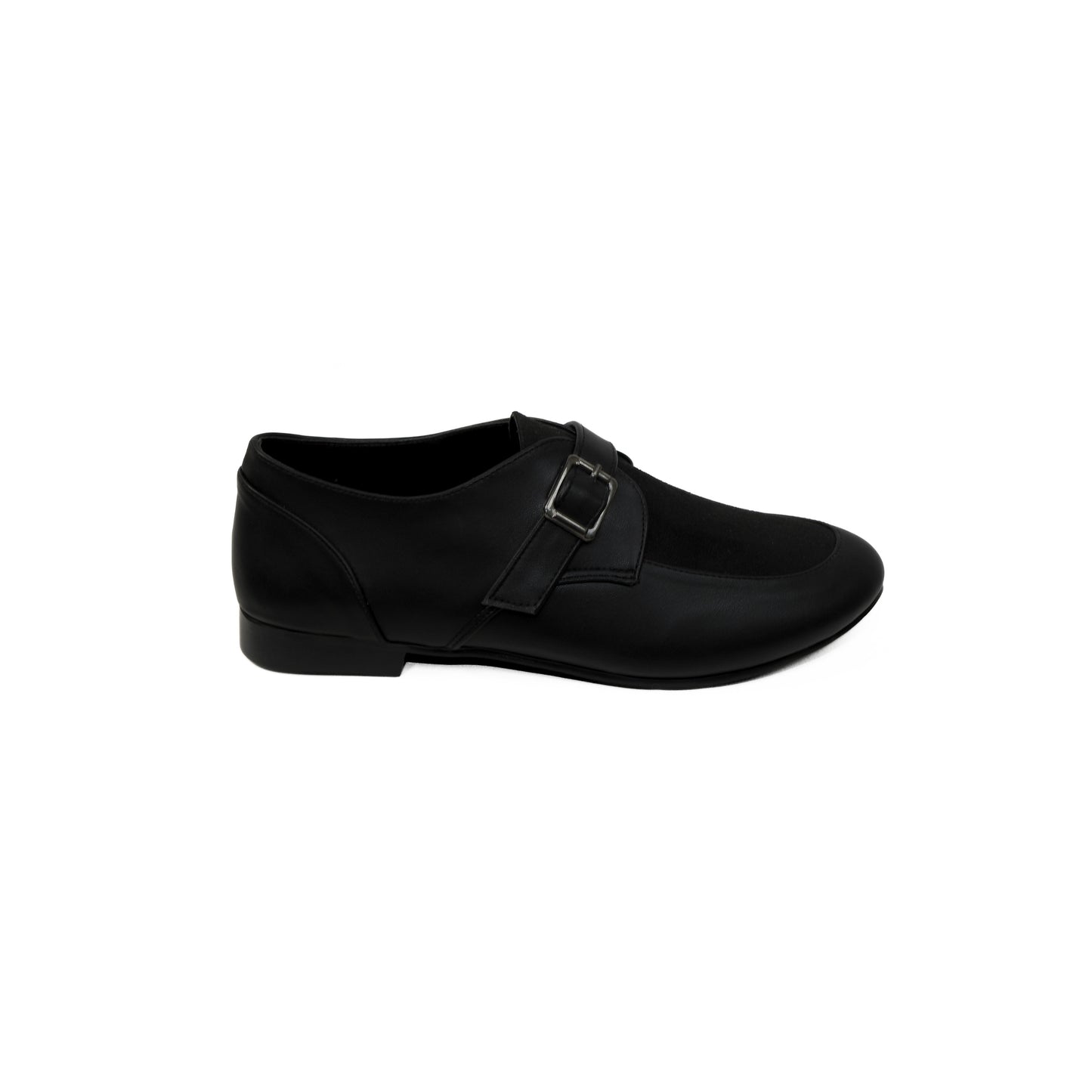 Single Buckle Loafers - Black