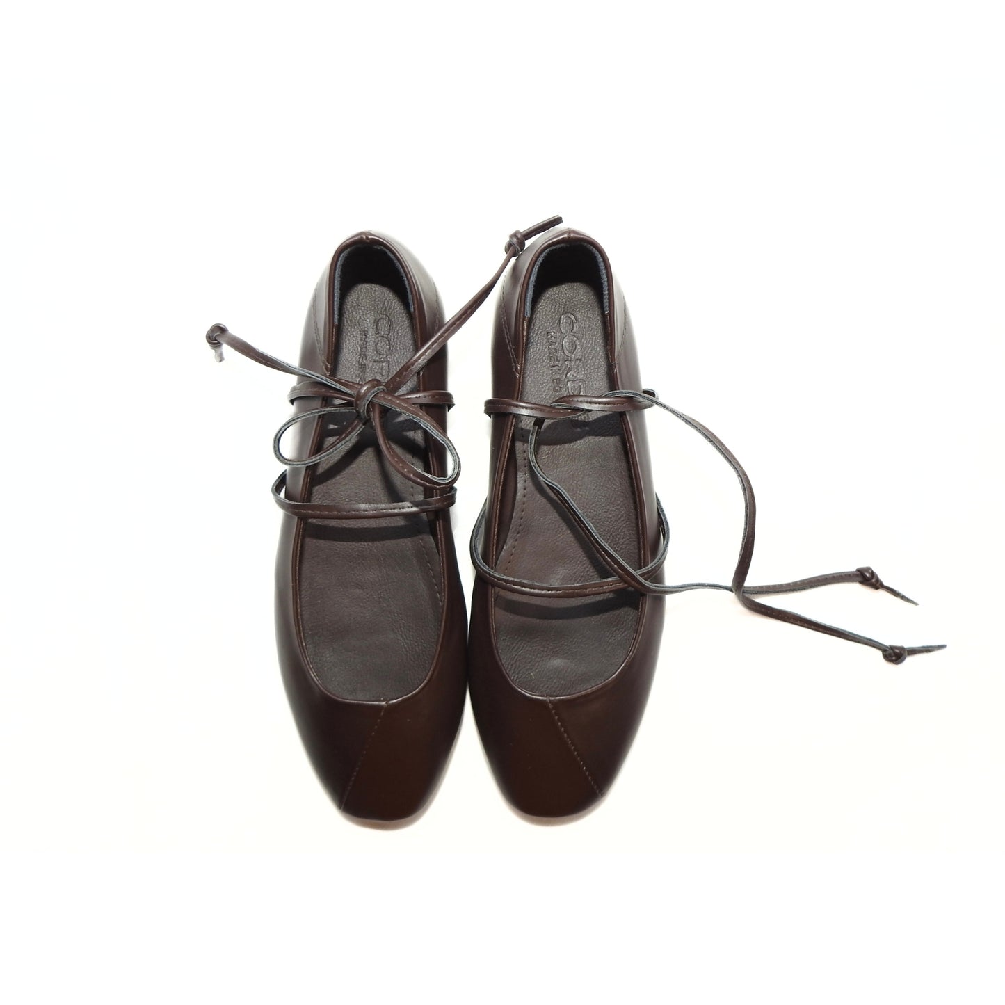 Dark brown Ribbon Flats