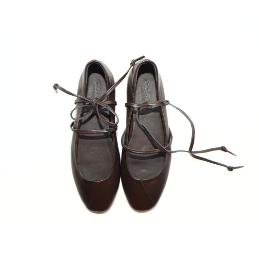 Dark brown Ribbon Flats