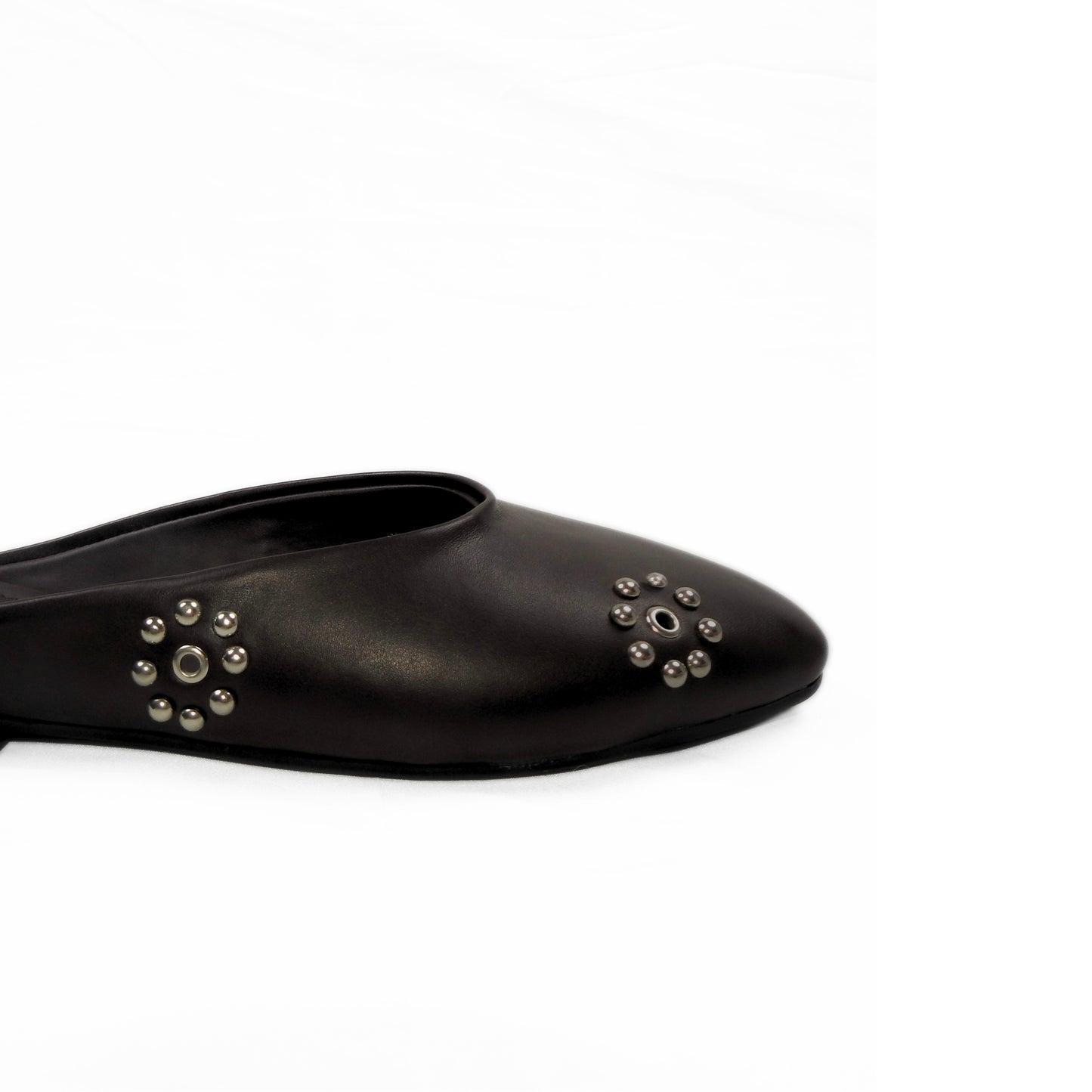 Dome Stud Mules - Dark Brown