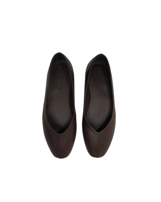 Fine Line Flats - Dark Brown