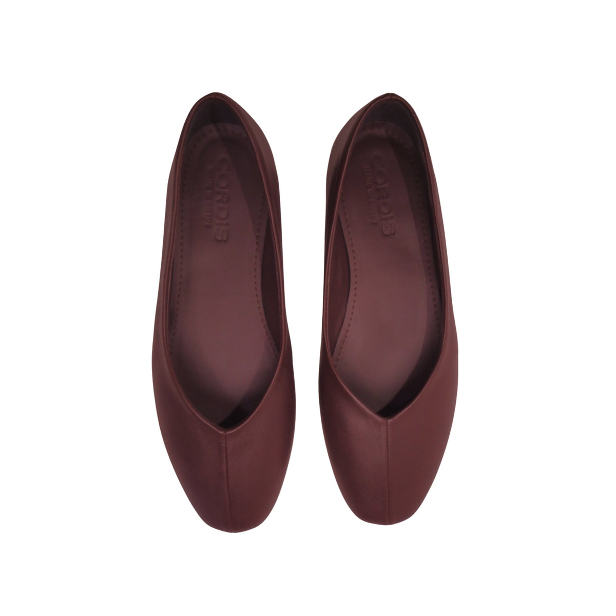 Fine Line Flats - Burgundy