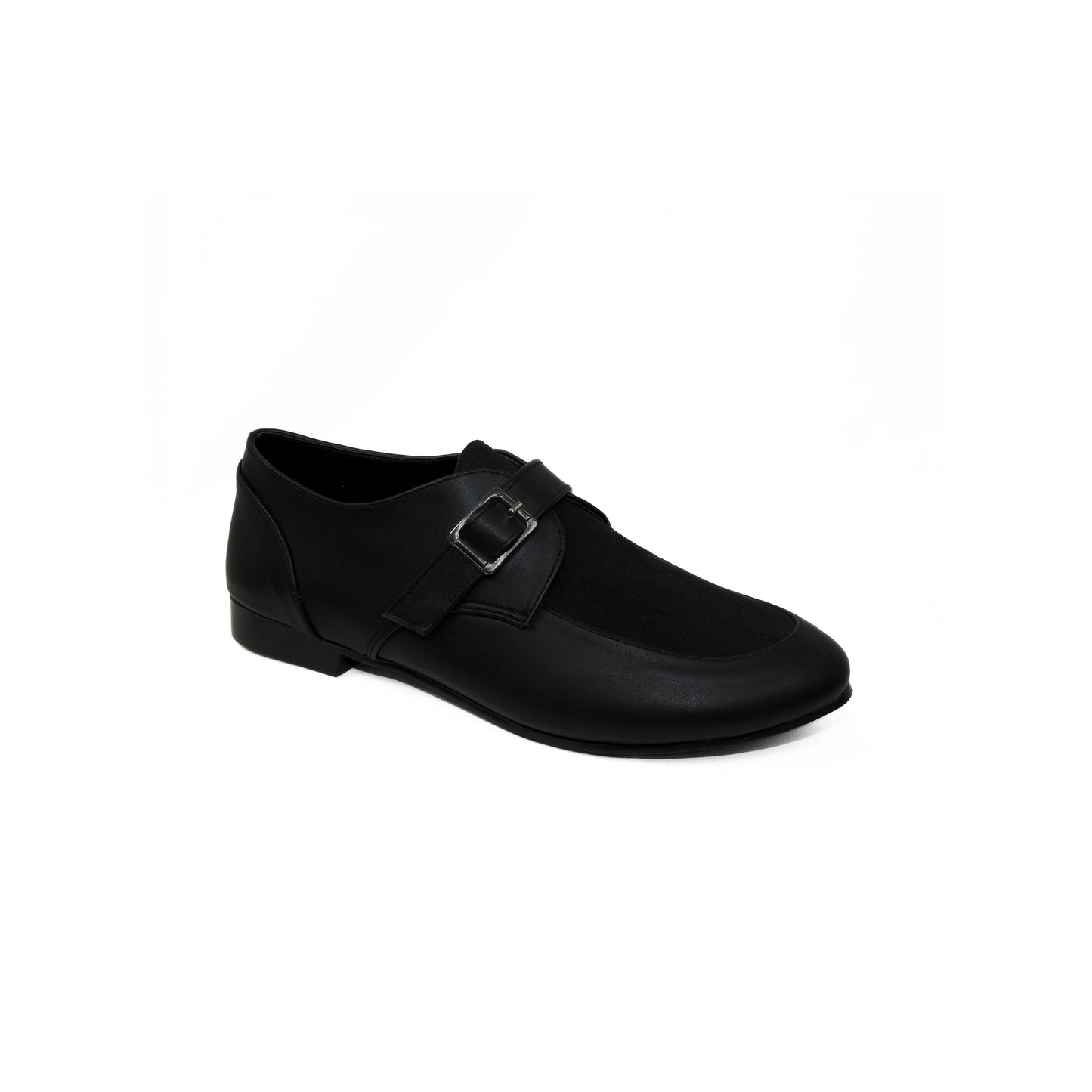 Single Buckle Loafers - Black